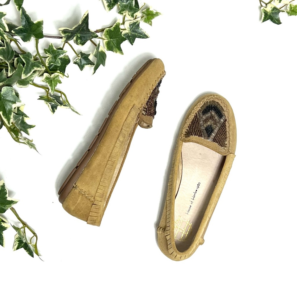 House of Harlow 1960 Millie Beaded Moccasins - Woman’s Size 6.5